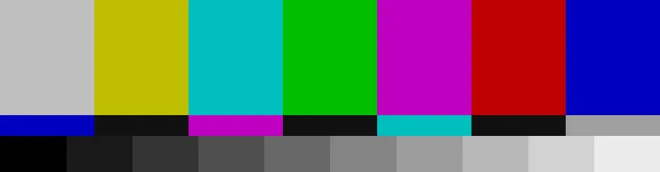 EBU 75% colour bars test card